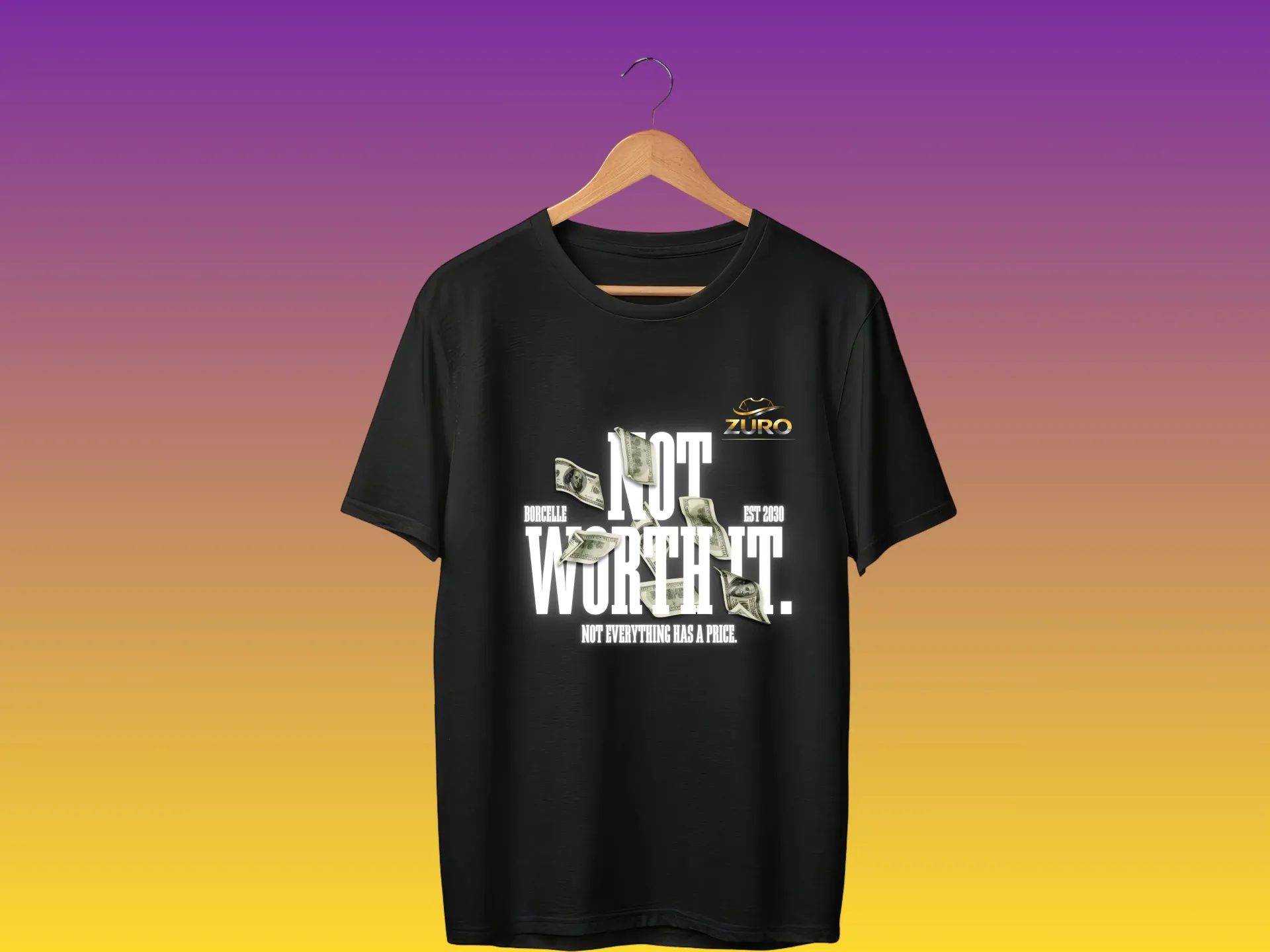 Cotton black T-shirt